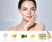 LILY SADO MILK+MANUKA™ Coconut Milk and Manuka Honey Natural Face Moisturizer - Non Greasy Organic Facial Cream with Cocoa...