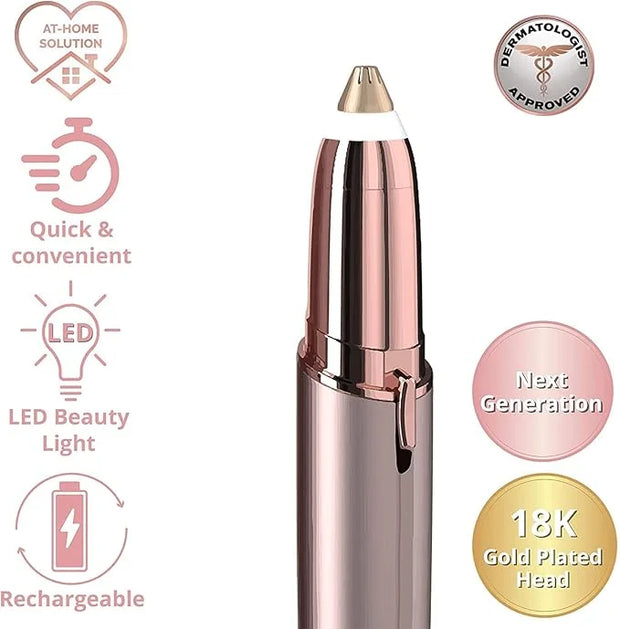 Gurelax Women's Electric Eyebrow Trimmer with Replacement Blades, Precision LED Light, Safe and Instant Painless Hair Remo...