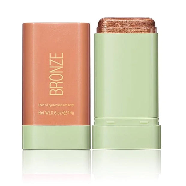 Multi-Use Makeup Blush Stick, Beauty Tinted Solid Blush Stick,Facial Contouring Highlight & Brighten Face Stick, Waterproo...