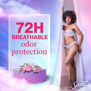 Secret Fresh Antiperspirant Deodorant for Women, 72hr Breathable Sweat & Odor Protection, Instant Freshness & Gentle, PH B...
