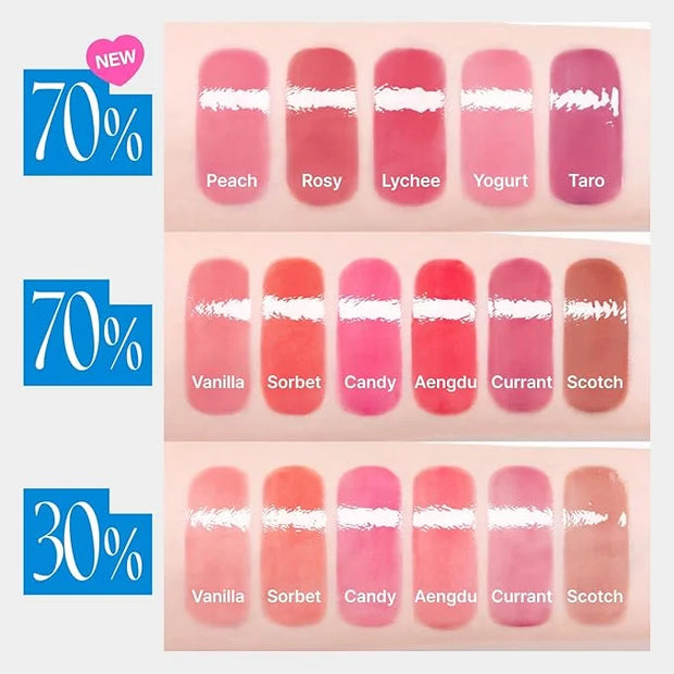 3D Voluming Gloss 70% (Rich) | Vanilla 70% | High Shine, Non-Sticky Lip Gloss for Makeup | Long-Lasting, Moisturizing Gel ...