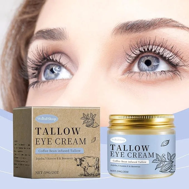 Coffee Beef Tallow Eye Cream for Dark Circles, Beef Tallow for Skin,Organic Grass Fed Beef Tallow Eye Cream, Rapid Wrinkle...