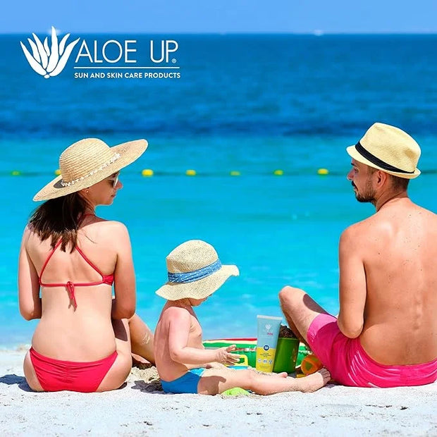 Aloe Up Kids Sport Sunscreen Lotion SPF 50 - Broad Spectrum Sheer Face and Body Sunscreen Protector for Sensitive Skin - W...