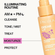 Pacifica Dreamlit Illuminating Facial Lotion – Vitamin C & Niacinamide Brightening Moisturizer for Radiant Glow - Natural ...