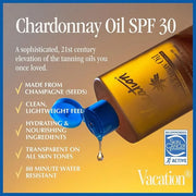 Vacation Chardonnay Oil SPF 30 + Air Freshener Bundle, Vegan Suntan Oil with Broad Spectrum SPF, Oxybenzone + Octinoxate F...