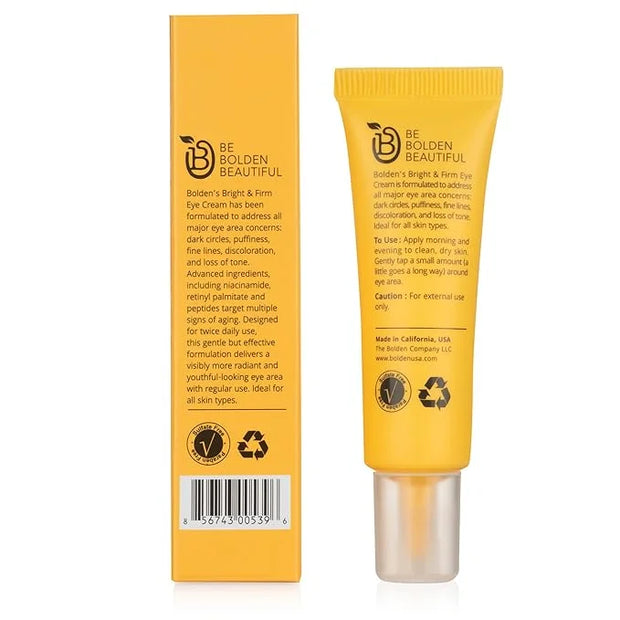 BOLDEN Bright & Firm Eye Cream | Under Eye Cream for Dark Circles & Puffiness | Hydrates and Improves Wrinkles | Fragrance...