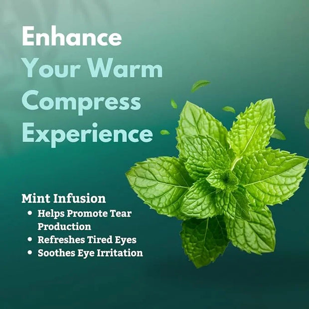 TearRestore Heated Eye Mask | EyeRelax Mint-Infused Warm Compress for Dry Eyes | Self Heating Steam Eye Mask for Stye Eye ...