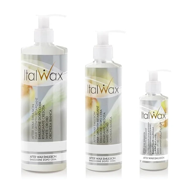 Italwax After Wax Care Lotion - 250ml / 8.45fl.oz - Hair Growth Retardant - White Orchid - Moisturizing and removing waxin...