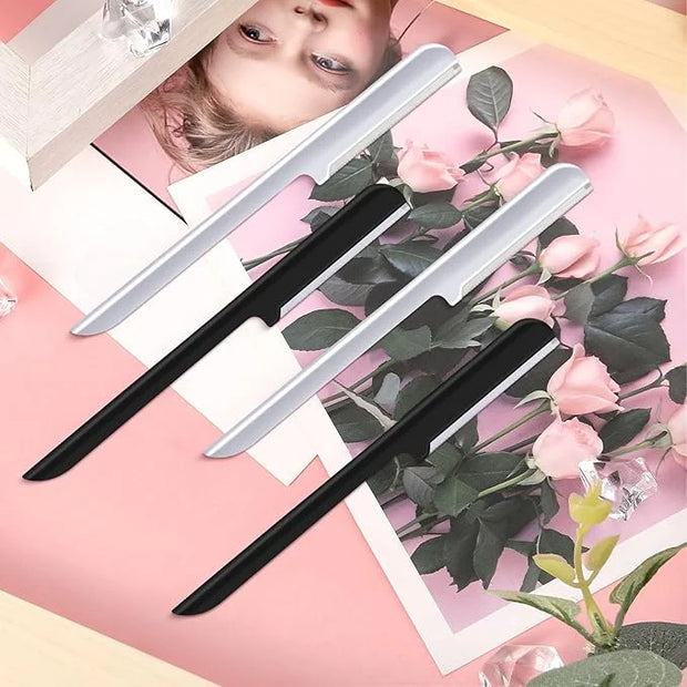 10 Pieces Eyebrow Razor for Women Facial Shaver Razor Brow Shaper Eyebrow Trimmer Dermaplaner Shaping Tool with Cover (Sil...