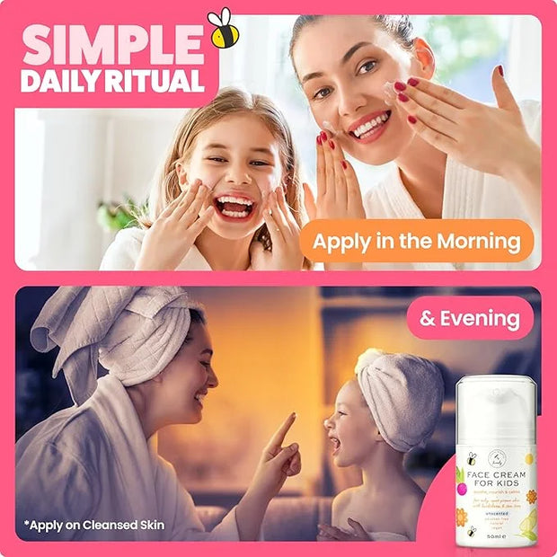 Award-Winning Kids Face Cream - Gentle & Calming Moisturizer with Natural Ingredients for Sensitive & All Skin Types - Fra...