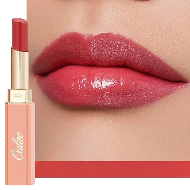 Oulac Apple Red Lipstick - Moisturizing Lip Stick Glossy Solid Shine Lip Gloss, Sheer Shine Juicy Finish, Lightweight and ...