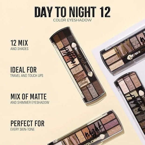 L.A. COLORS Day to Night 12 Color Eyeshadow, Sunset CES425 - Product Image