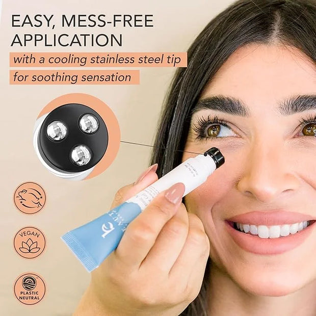 Hyaluronic Acid Eye Cream - USA Made with Natural & Organic Ingredients, Cooling Under Eye Gel & Brightener, Dark Circles ...
