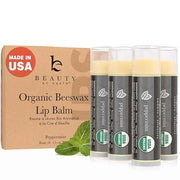 USDA Organic Peppermint Lip Balm - USA Made with Natural Ingredients, Chapstick for Dry Lips, Birthday Gifts for Her & Him...