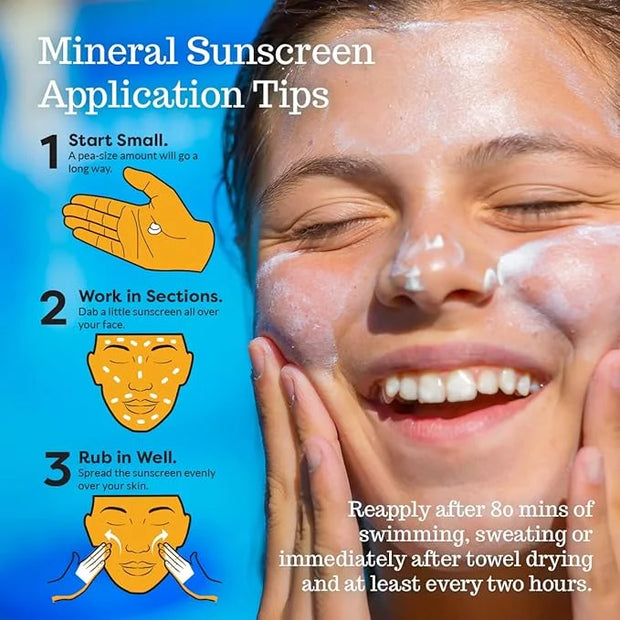 SPF 45 Every Day Tint Mineral Sunscreen | 2.5 Fl Oz Biodegradable, Paraben Free & Reef Safe Sunscreen | Non-Greasy Tinted ...