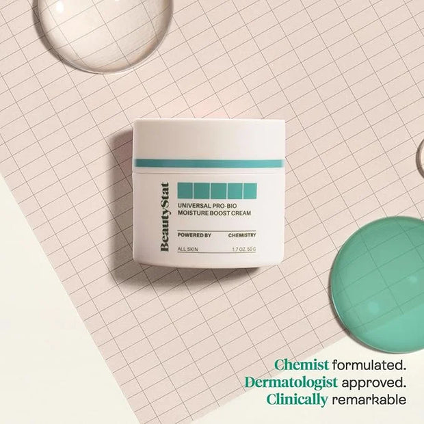 BeautyStat Probiotic 24HR Moisture Boost Cream - Made in the USA - Daily Moisturizer Face Cream with Probiotics, Ceramides...