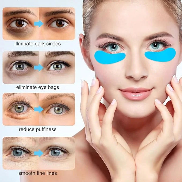 Joez Wonderful Under Eye Patches 2 Pairs, Silicone Reusable Eye Patches, Under Eye Mask for Skin Care Effect to Reduce Wri...