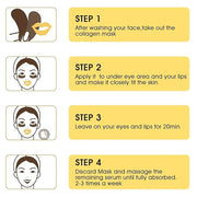 Adofect 40 Pairs Under Eye Patches and Lip Mask 24K Gold Eye Mask for Puffy Eyes Collagen Lip Masks and Crystal Eye Mask R...