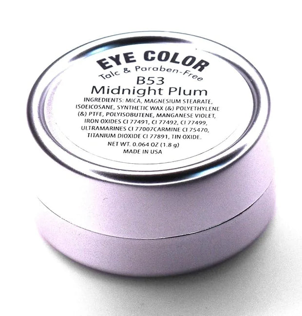 Midnight Plum Purple Red Lilac Shimmering Pressed Powder Single Vegan Eyeshadow; Talc, Paraben & Cruelty Free - Product Image