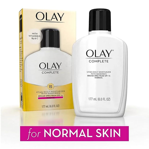 Olay Face Moisturizer Complete Lotion All Day Daily Facial Moisturizing Lotion SPF 15 for Normal Skin and Hydration, Oil-F...