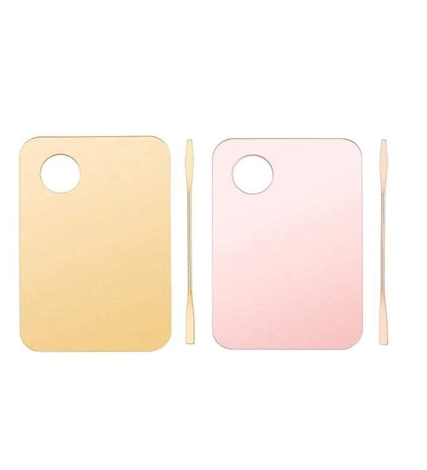 2 Pack Makeup Palette with Spatula,Acrylic Cosmetic Nail-art