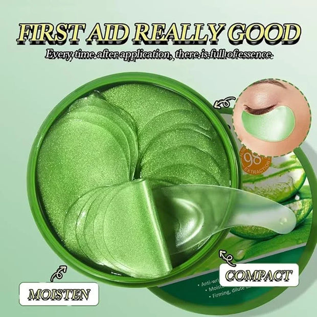 60 Pcs Aloe Vera Under Eye Patches For Dark Circles, Soothing Treatment for Puffy Eyes & Fine Lines, Natural Gel Eye Masks...