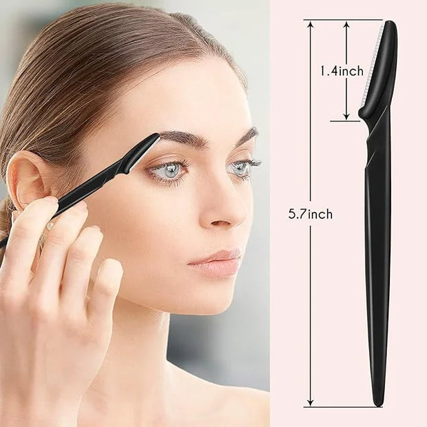 16 Pcs Black Eyebrow Razor, Face Razors Multipurpose, Facial Razors for Women Men, Eyebrow Trimmers Shaver with Protective...