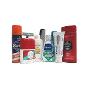 10 Piece Resealable Clear Men's Travel Kit with Shave Cream - Product Image
