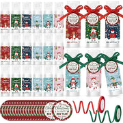 24 Set Christmas Hand Cream Gift Moisturizing Hand Lotion for Women Travel Size Lotion for Christmas Party Favors with Car...
