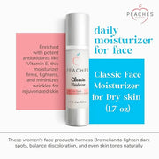 Hydrating Vegan Moisturizer with Vitamin E, Gotu Kola, and Pineapple – Age-Defying Face Cream for All Skin Types – Classic...