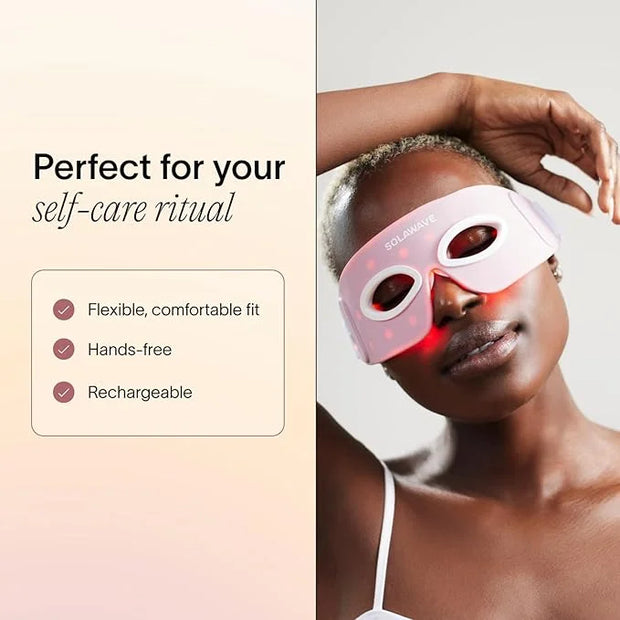Solawave Eye Recovery Pro Kit | Red Light Therapy Eye Mask + LightBoost Eye Cream | Reduce Fine Lines & Wrinkles, Under Ey...