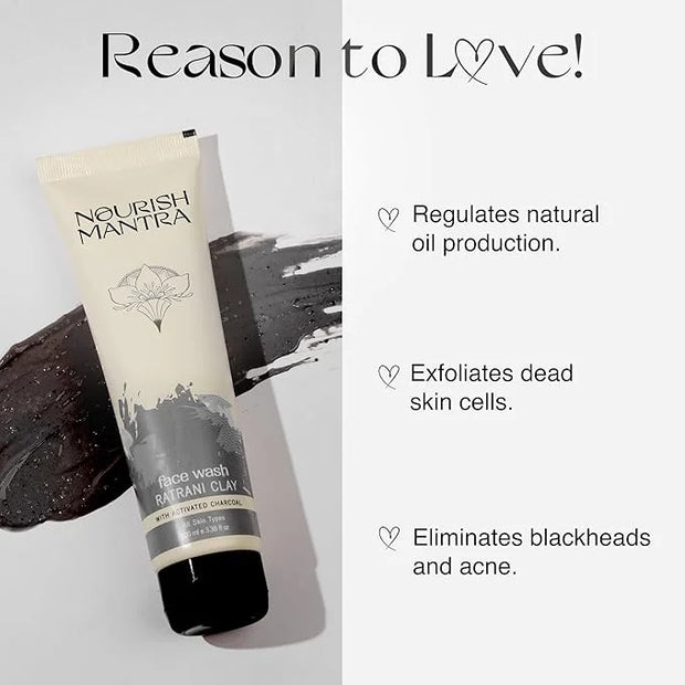 Nourish Mantra Eyebrow Growth Serum 10 ml and Ratrani Moroccan Lava Face Wash 100 ml - Product Image