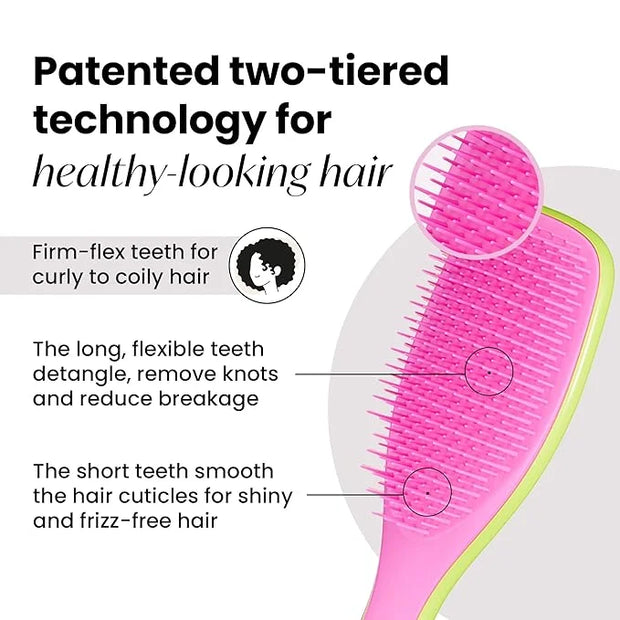 Tangle Teezer Ultimate Detangler Curly Hair Brush, Dry & Wet Hairbrush, Reduces Frizz & Breakage, for 3C to 4C Curly Hair ...