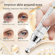 Under Eye Cream for Dark Circles And Puffy Eyes, Snail Peptide Energetic Eye Roll-On 360° Massage, Dark Circle Eye cream, ...