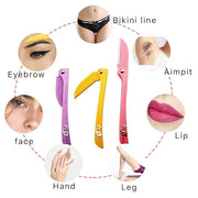 Eyebrow Razor, Facial Hair Trimmer, Eyebrow Shaver Razor, Face Razor and Eyebrow Sharper for Women and Men 3 PCS - Product...