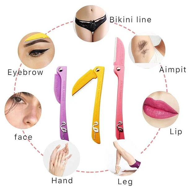 Eyebrow Razor, Facial Hair Trimmer, Eyebrow Shaver Razor, Face Razor and Eyebrow Sharper for Women and Men 3 PCS - Product...