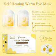 32 Packs Steam Eye Mask, Heated Eye Mask for Sleeping, Warm Compress for Eyes, Self Heating Disposal Eye Mask Comfortable ...