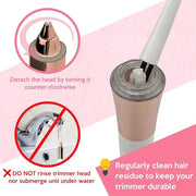 Mini Portable Painless Eyebrow Remover Trimmer for Women, Eyebrow Razor Epilator Pen,18K Gold-Plated Hypoallergenic Precis...