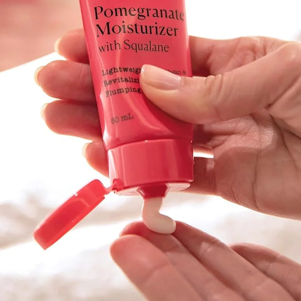 Pomegranate Moisturizer w/Squalane: Daily Lightweight Antioxidant-Rich Facial Lotion for Skin that's Radiant, Soft & Plump...