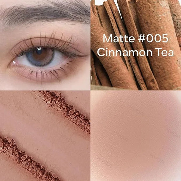 KYDA Single Matte Eyeshadow, Dusty Brown Eyeshadow, Ultra-fine Smooth Powder, Lightweight Blendable Formula, Daily Matte E...
