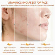 Vitamin C Skin Care Set, Girls Skincare Gift Set With Cleanser, Toner, Face Serum, Face & Eye Cream, Skin Care For Teens 1...