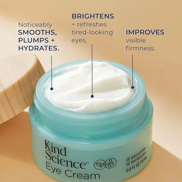 Kind Science by Ellen DeGeneres Eye Cream - Under Eye Cream for Wrinkles Noticably Smooths & Moisturizes - Anti Aging with...