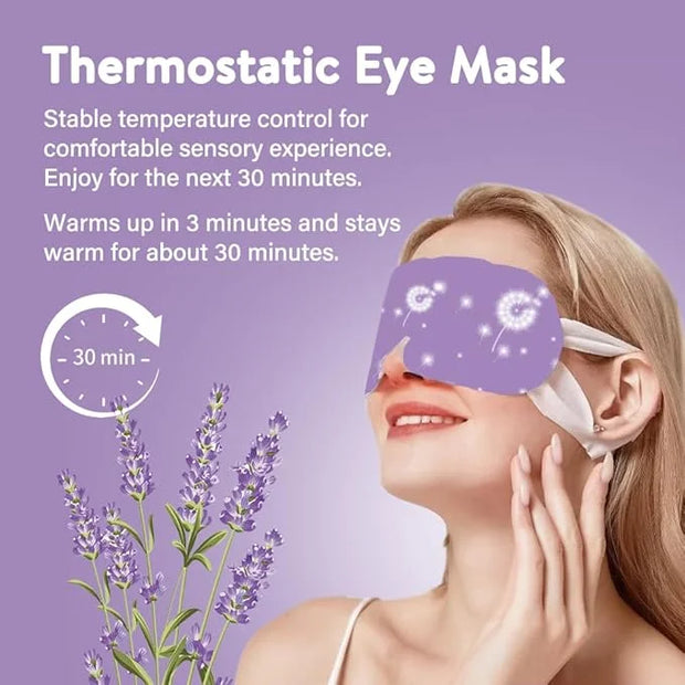 Minidiva Steam Eye Mask for Dry Eyes, 10Pcs Self Heating Spa Warm Eye Mask Relax Sleep Mask, Disposable Heated Eye Mask fo...