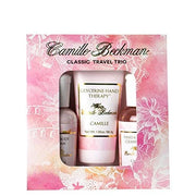 Camille Beckman Classic Collection Travel Trios, Camille, Glycerine Hand Therapy 1.35 oz, Silky Body Cream 2 oz, Hand & Sh...