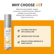 Vitamin C Eye Cream Puffiness Remover Eye Serum Anti-aging & Moisturising Vitamin C Eye Serum Eye Bags Treatment for Men a...