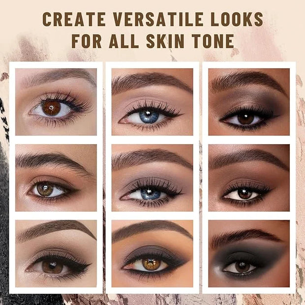 6 Colors Mini Naked Eyeshadow Makeup Palette Neutral Nude Smoky Eye Shadow Taupe & Brown Matte Make Up Pallet with Mirror ...
