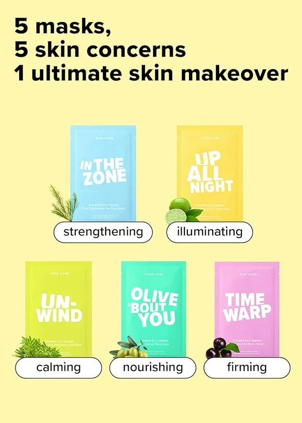 I Dew Care Heartleaf Skincare Set - Kitten My Balance On + Sheet Mask Pack - Let's Do This Sheet, (5 ea) Bundle - Product ...
