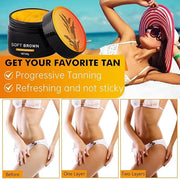2PCS Eelhoe Tanning Gel, Eelhoe Soft Brown Intensive Tanning Gel Tanning Cream for Outdoor Sun, Achieve Natural Tan Skin