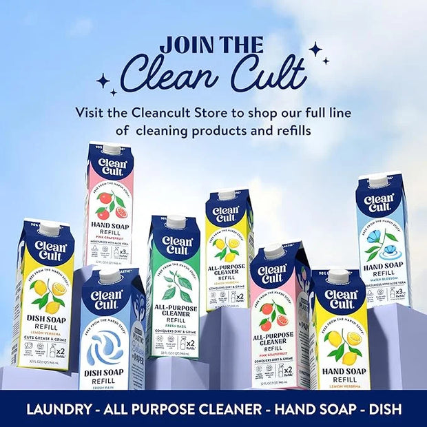 Cleancult Liquid Hand Soap Refills - Moisturizes Dry & Sensitive Skin - Made with Aloe Vera & Lavender Essential Oils - Wi...
