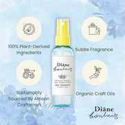 Natural Wet Dry Shampoo for Women Dry Hair & Sensitive Scalp, Organic Hair & Body Mist with Rosemary & Rose Water, Hair Re...